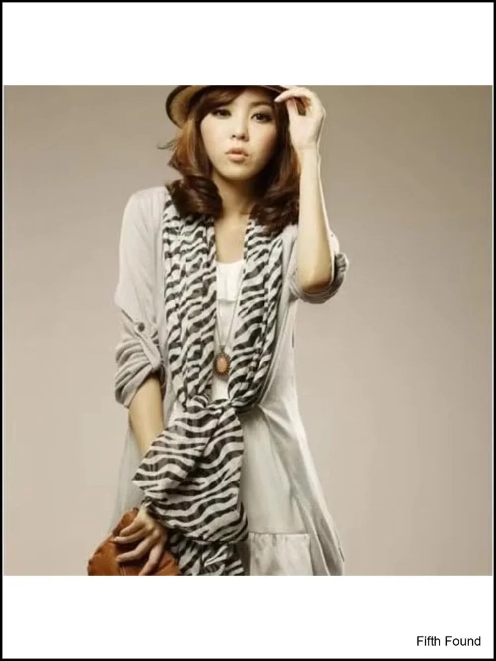 Silk Feel Zebra Print Fashion Scarf Wrap Bandana Extra Large